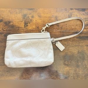 Coach gray wristlet